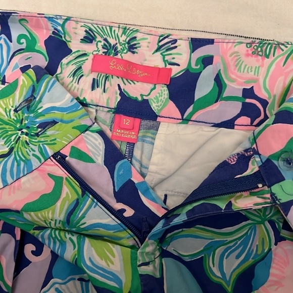 LILLY PULITZER Sri Lanka Shorts 4" Multi color tie front shorts - Picture 10 of 12